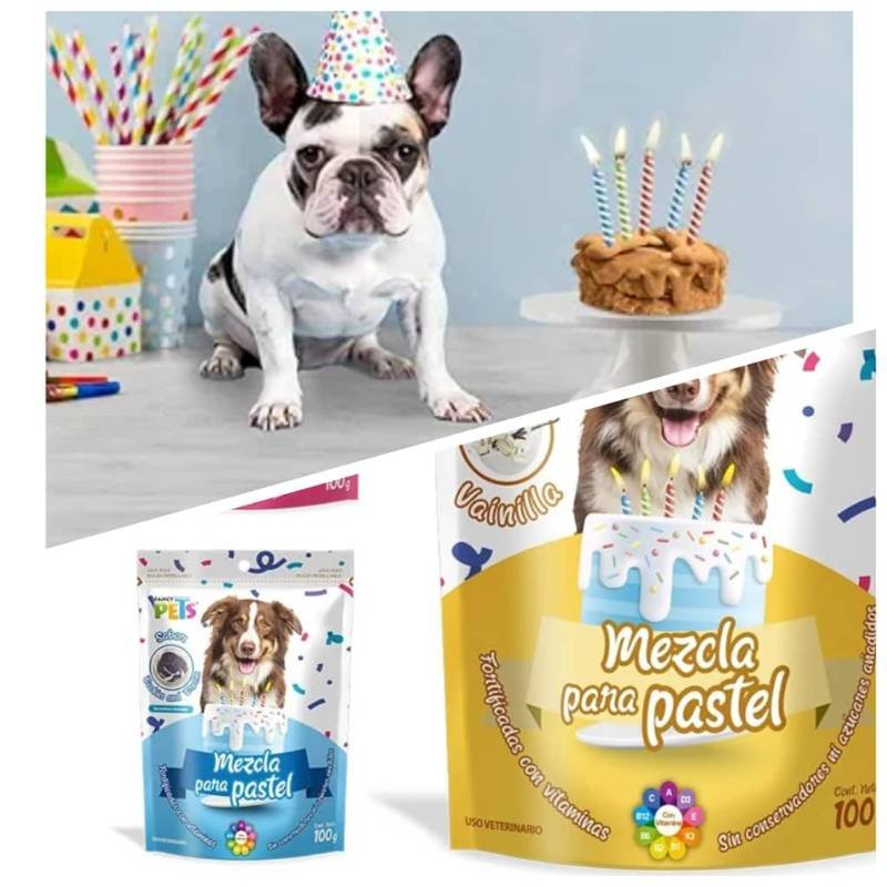 🍰Mezcla para Pastel 🎂para Perros, sabor🤤galletas🍪 con crema