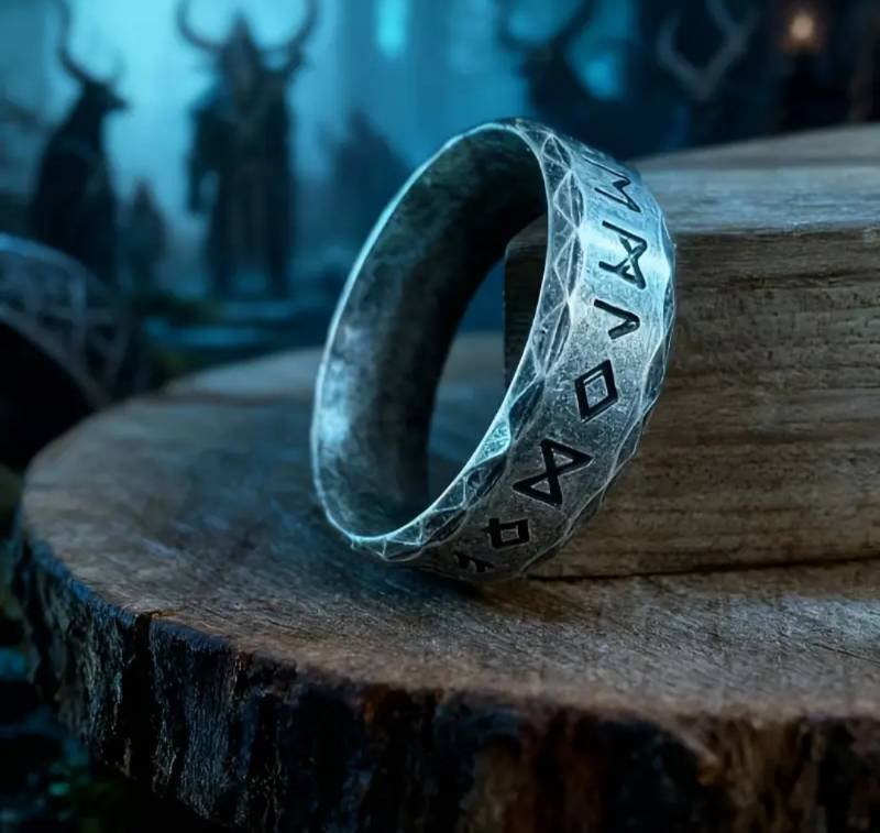 Anillo con runas vikingas