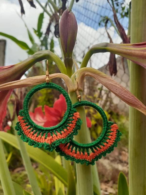 Aro con flecos💚🧡